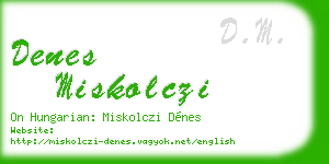 denes miskolczi business card